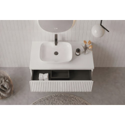 Набор тумбы с раковиной Orka Lentia 80 (White) Thumb