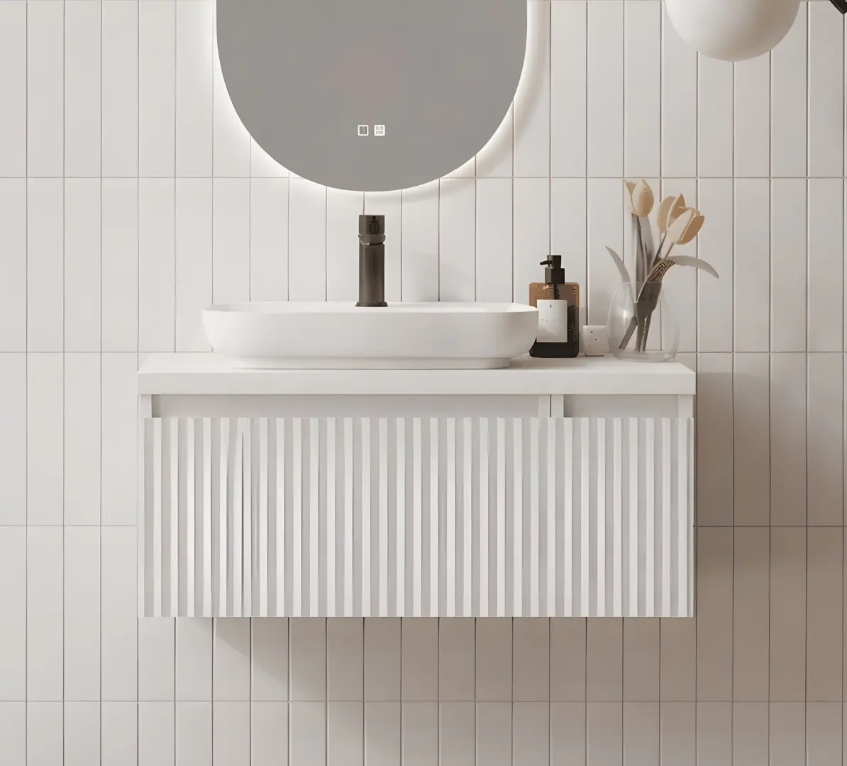 Набор тумбы с раковиной Orka Lentia 80 (White)