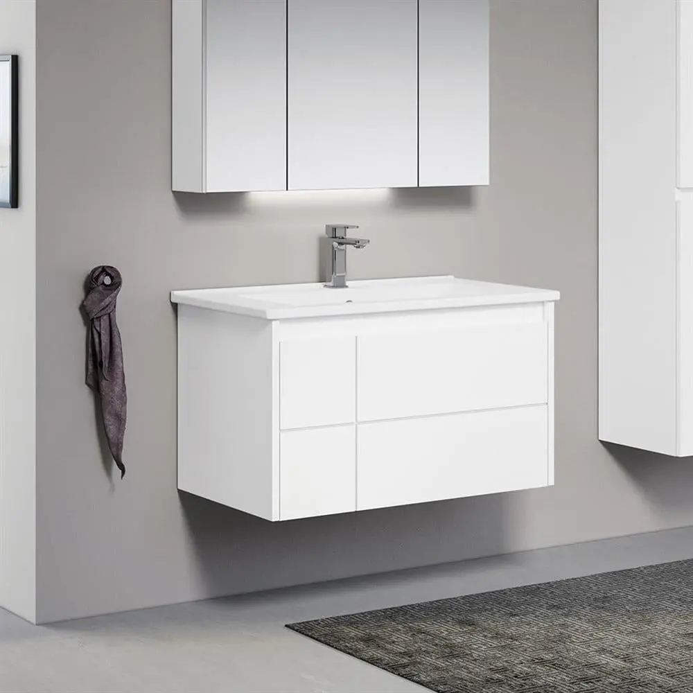 Набор тумбы с раковиной Orka Likya 80 (White Matt)