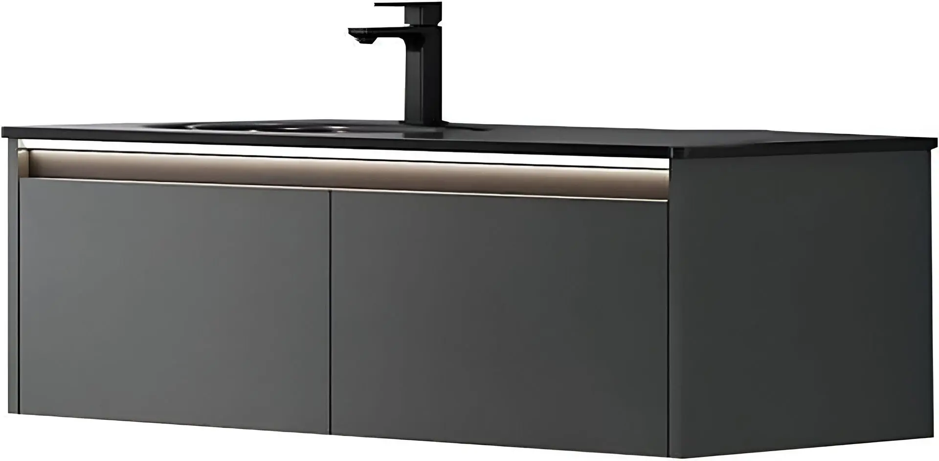 Набор тумбы с раковиной Orka Lisbon 110  (Black Matt)