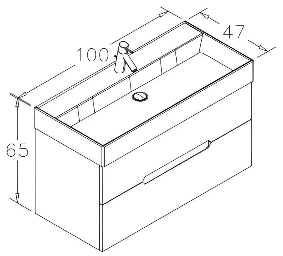 Set dulap cu lavoar Orka Malta 100 (Matt Grey)