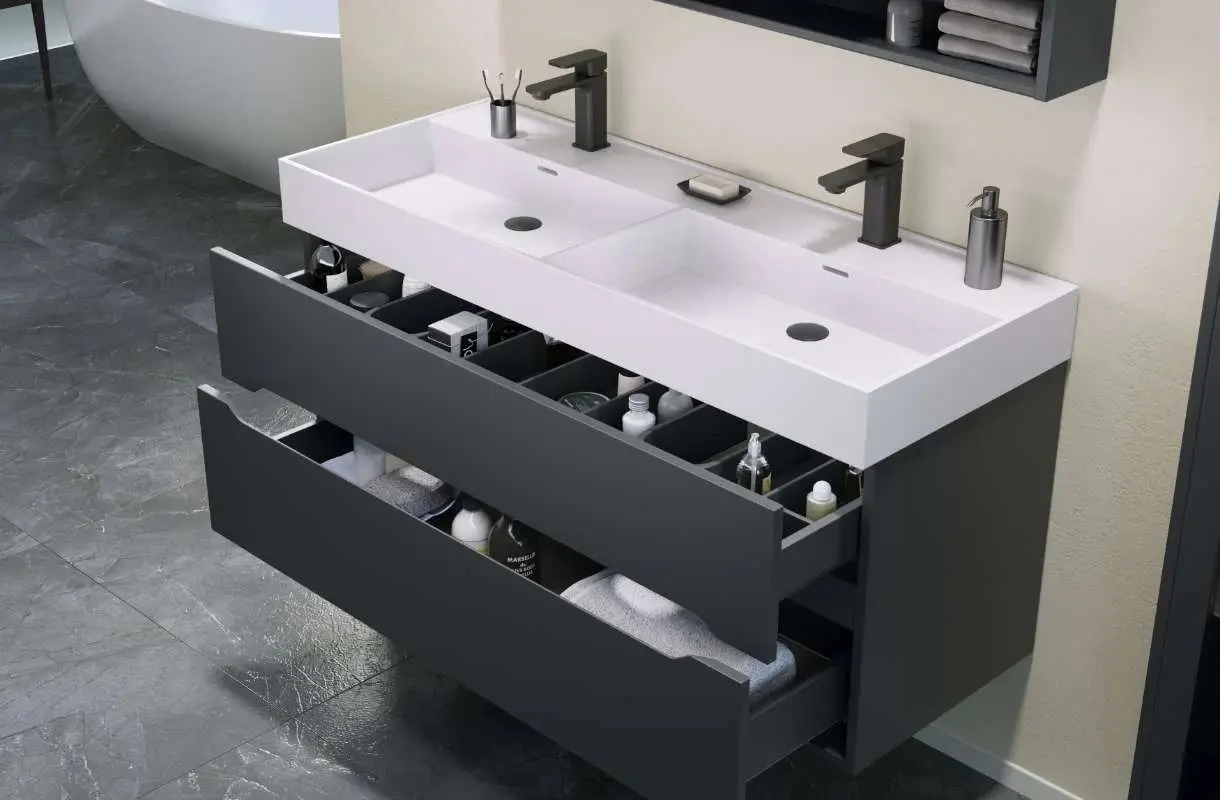 Set dulap cu lavoar Orka Malta 100 (Matt Grey)