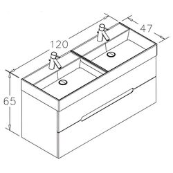 Set dulap cu lavoar Orka Malta 120 (White) Thumb
