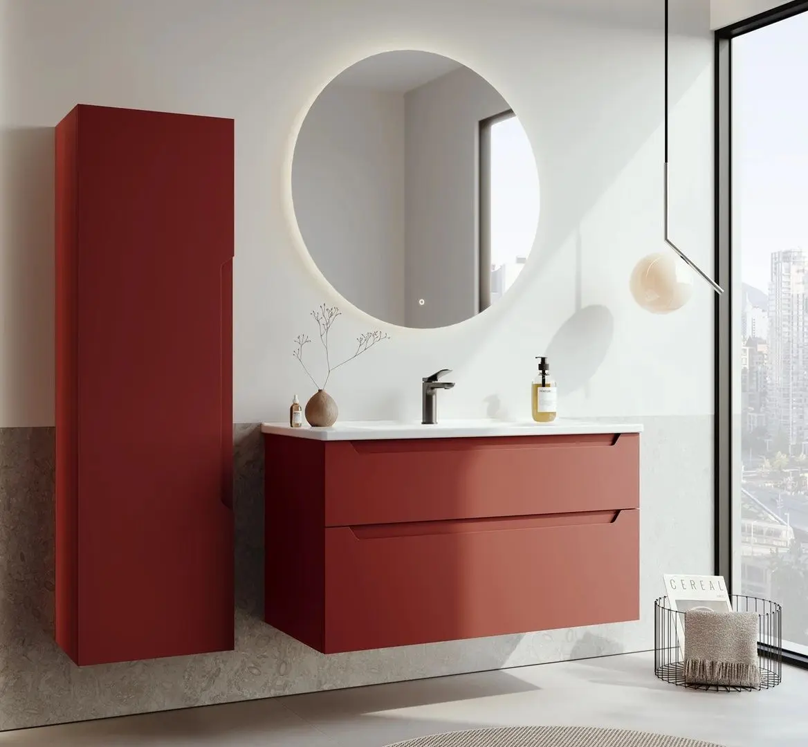 Set dulap cu lavoar Orka Messina 100 (Tuscan Red)