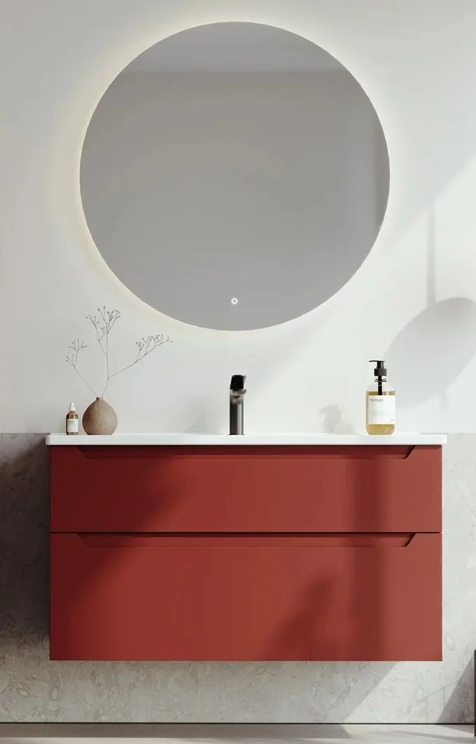 Set dulap cu lavoar Orka Messina 100 (Tuscan Red)