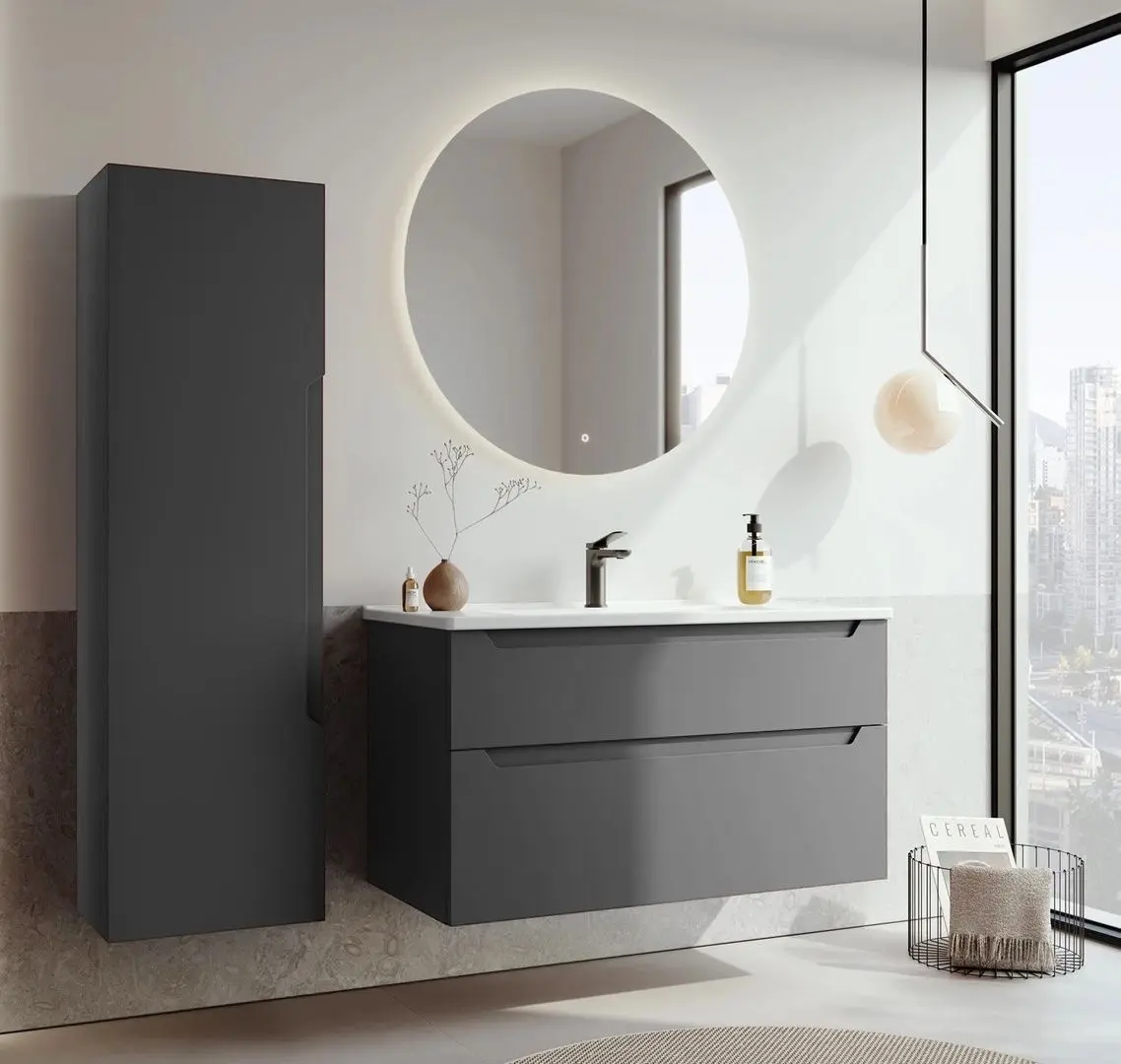 Набор тумбы с раковиной Orka Messina 65 (Anthracite)