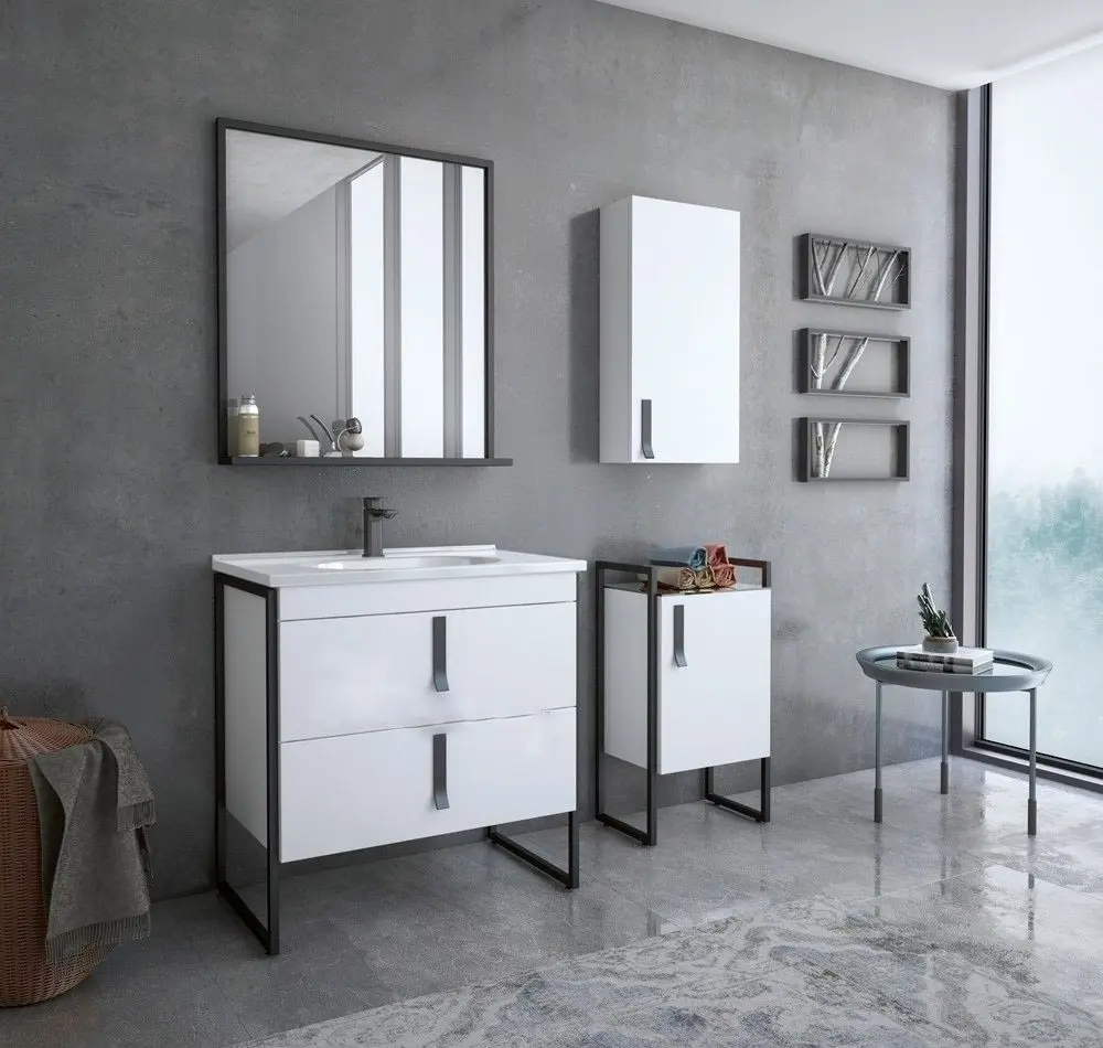Набор тумбы с раковиной Orka Modena 80 (White) - 3