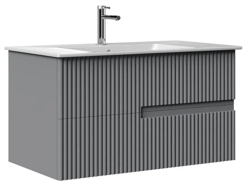 Набор тумбы с раковиной Orka Moonlight 120 (Grey Matt)