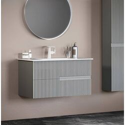 Набор тумбы с раковиной Orka Moonlight 120 (Grey Matt)