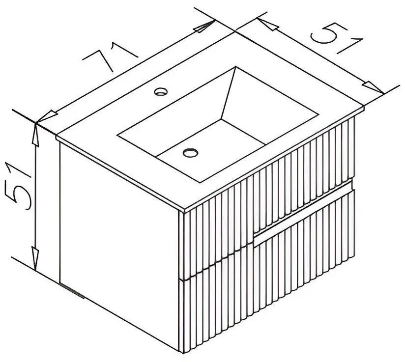 Набор тумбы с раковиной Orka Moonlight 70 (Grey Matt)
