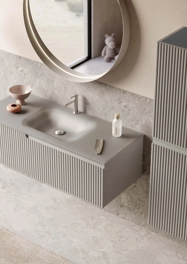 Set dulap cu lavoar Orka Moonlight 70 (Grey Matt)