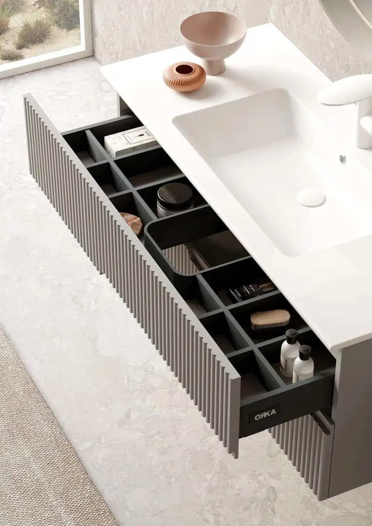 Set dulap cu lavoar Orka Moonlight 91 (Grey)