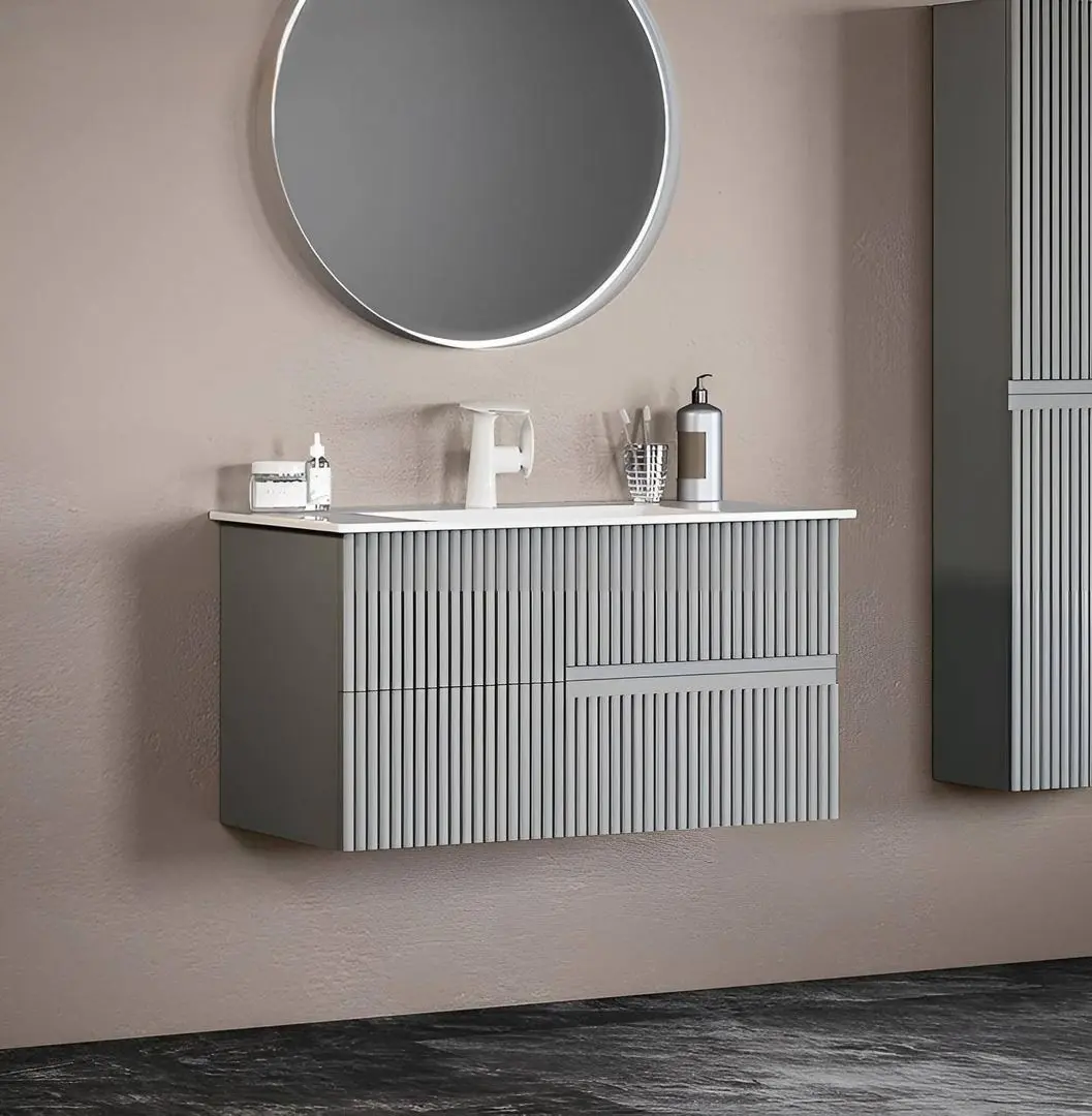 Set dulap cu lavoar Orka Moonlight 91 (Grey)