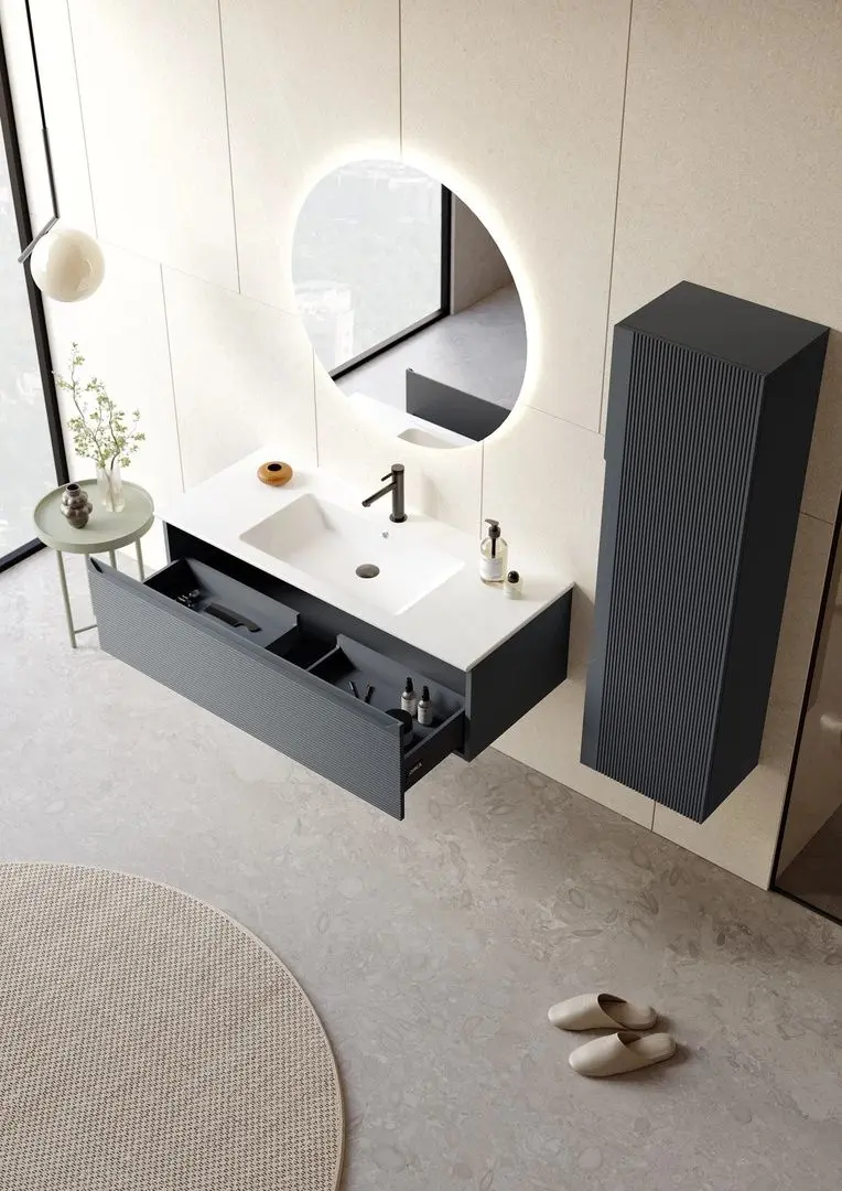 Набор тумбы с раковиной Orka Olbia 80 (Anthracite)