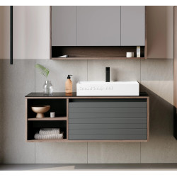 Набор тумбы с раковиной Orka Prato 120 (Navaro/Anthracite)