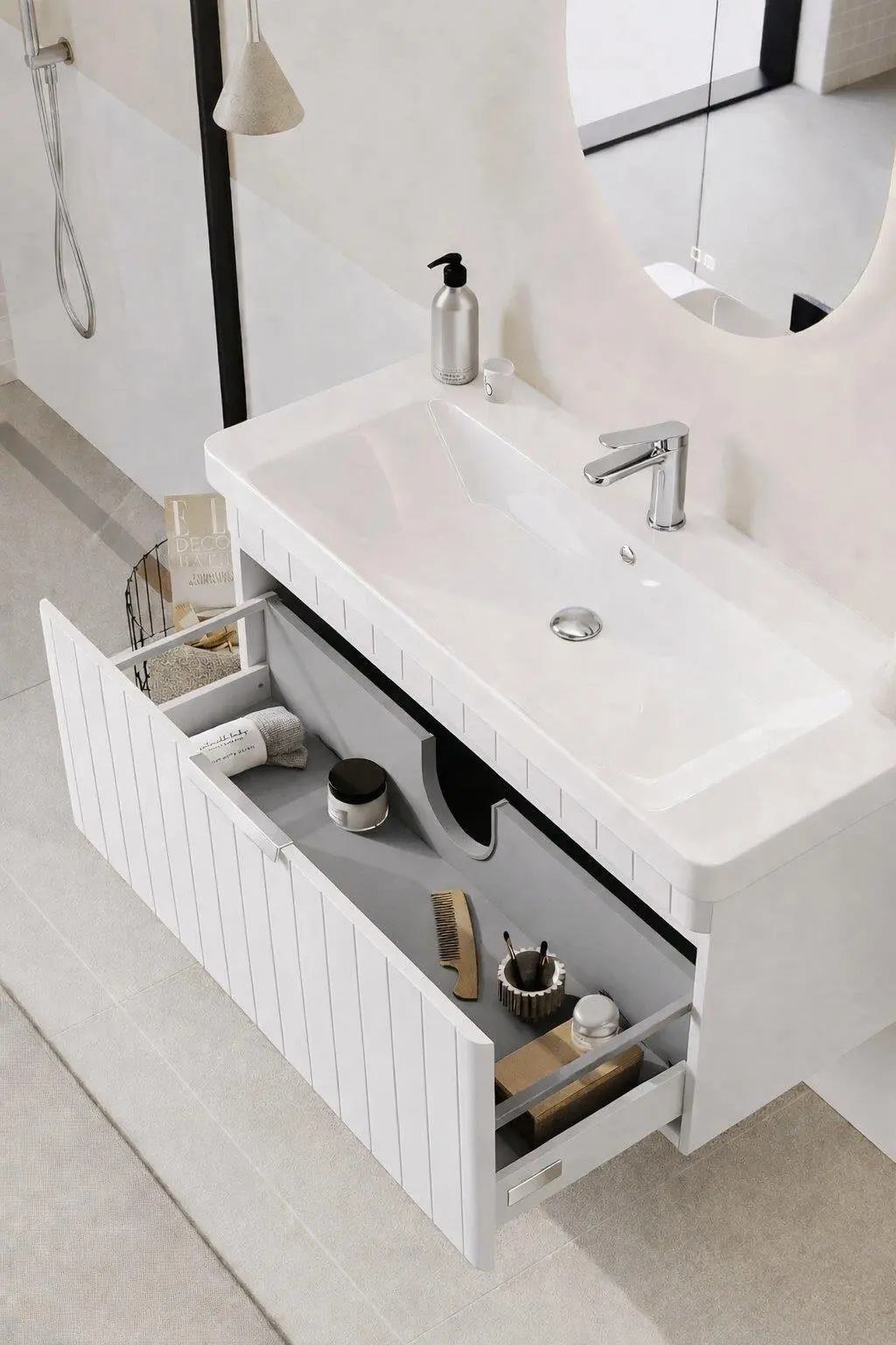 Набор тумбы с раковиной Orka Procida 105 (White) - 5