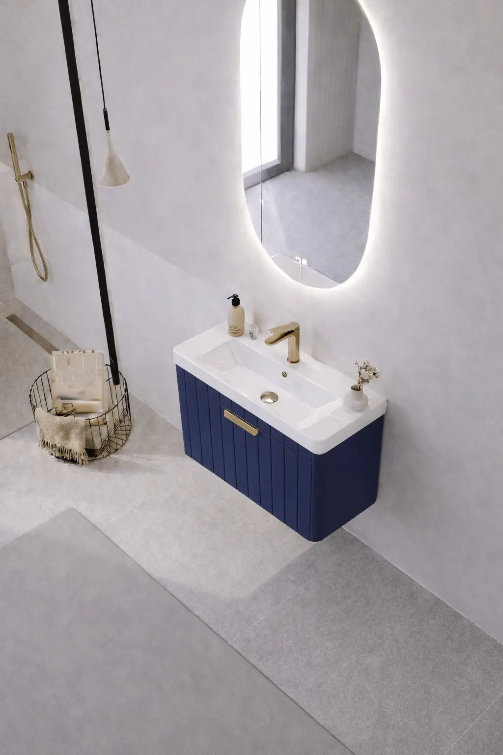 Set dulap cu lavoar Orka Procida 60 (Matte Navy Blue) - 3