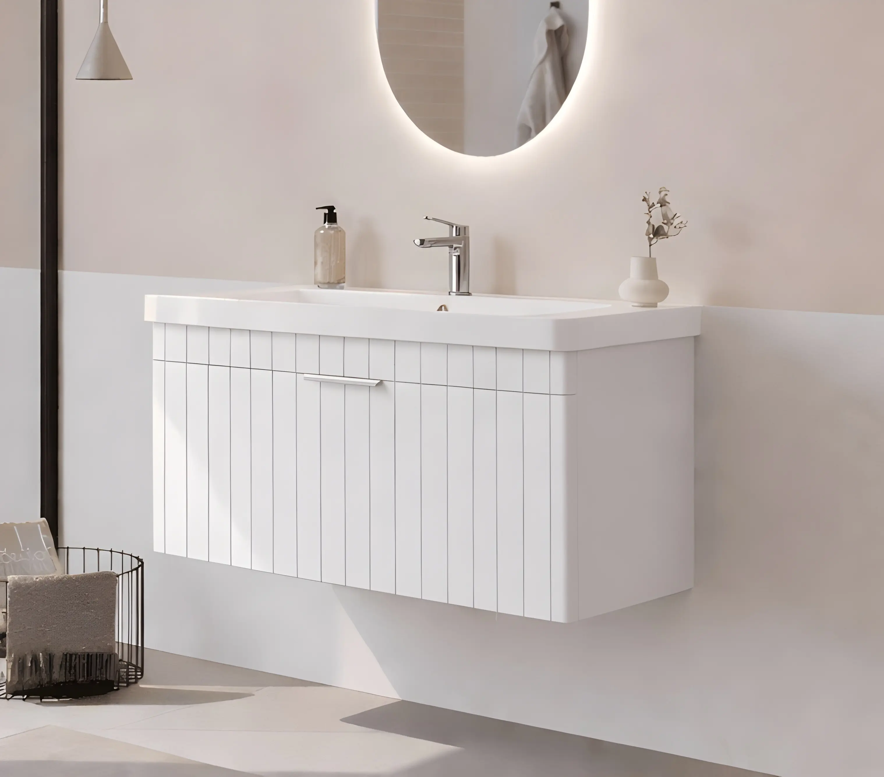 Набор тумбы с раковиной Orka Procida 60 (White) - 2