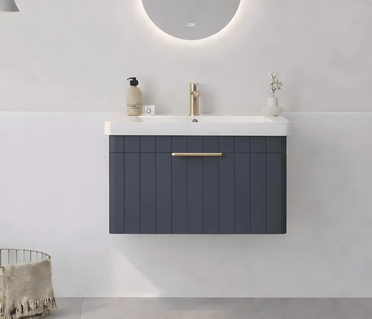 Набор тумбы с раковиной Orka Procida 80 (Anthracite)