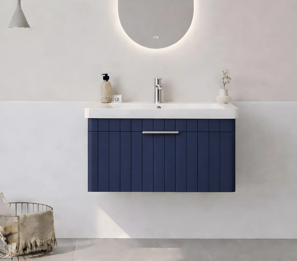 Set dulap cu lavoar Orka Procida 80 (Matte Navy Blue)