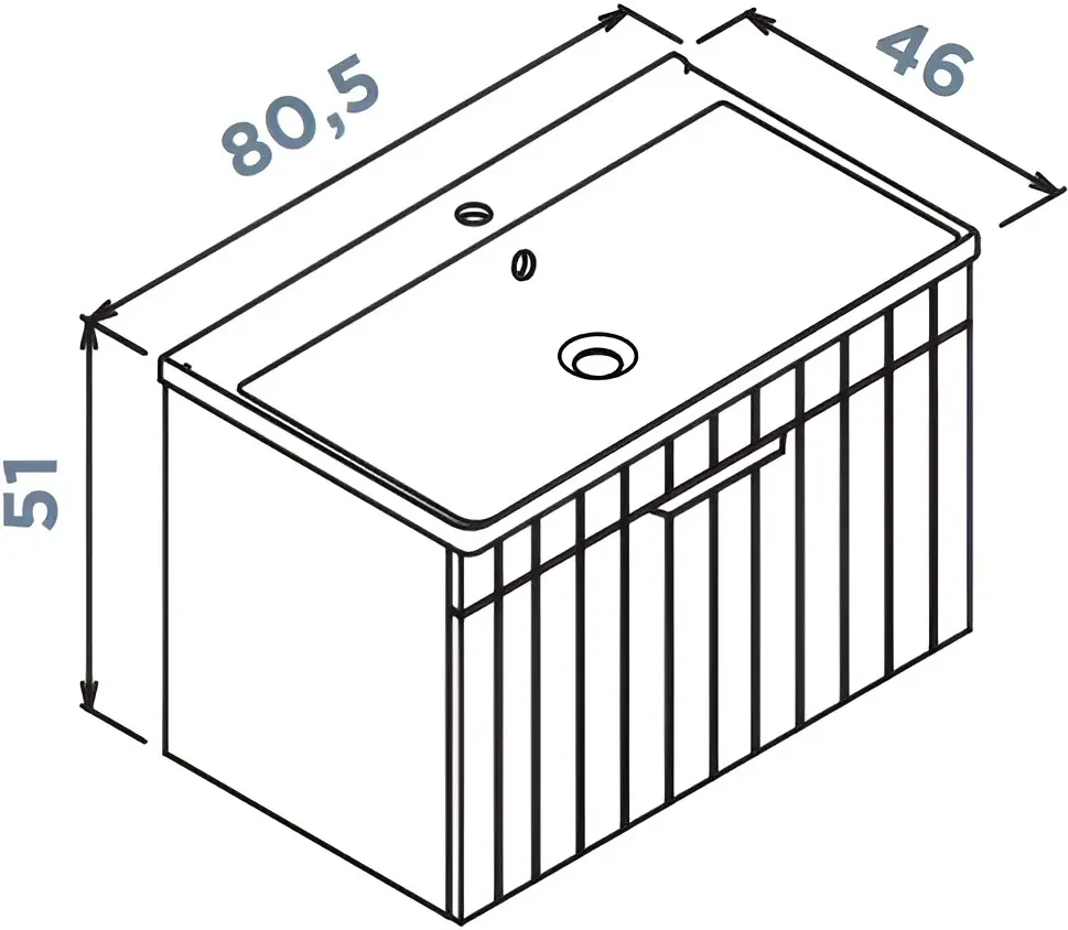Set dulap cu lavoar Orka Procida 80 (White)