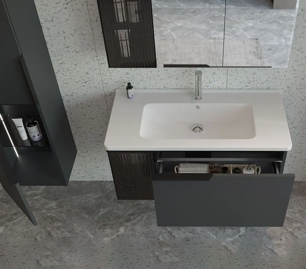 Set dulap cu lavoar Orka Pure 100 (Anthracite)