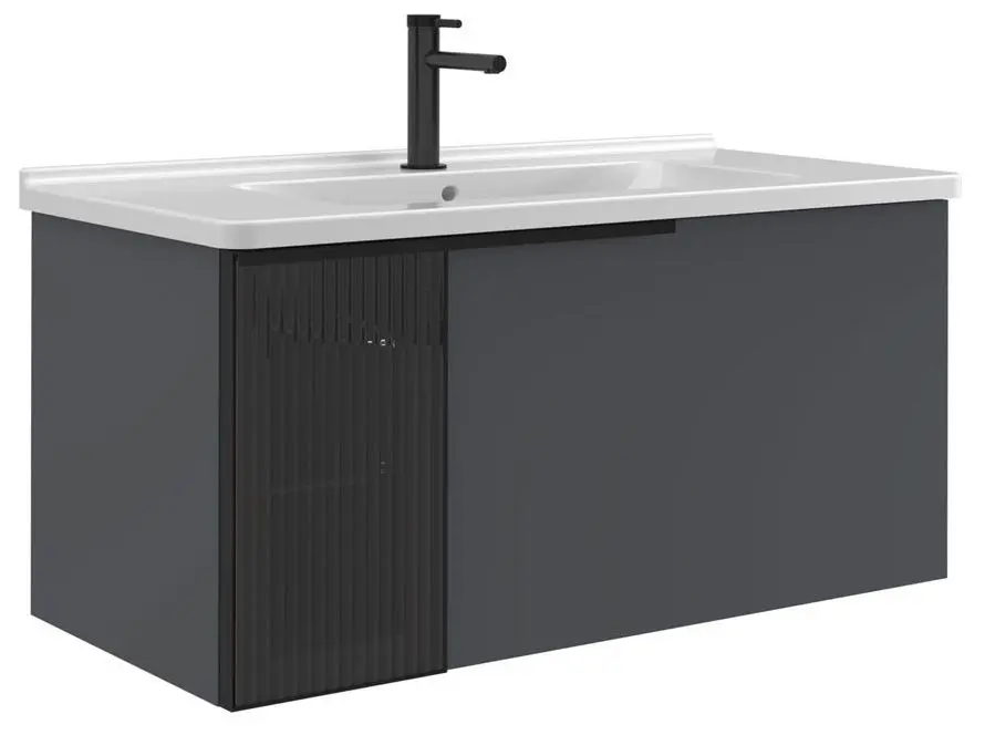 Set dulap cu lavoar Orka Pure 100 (Anthracite)