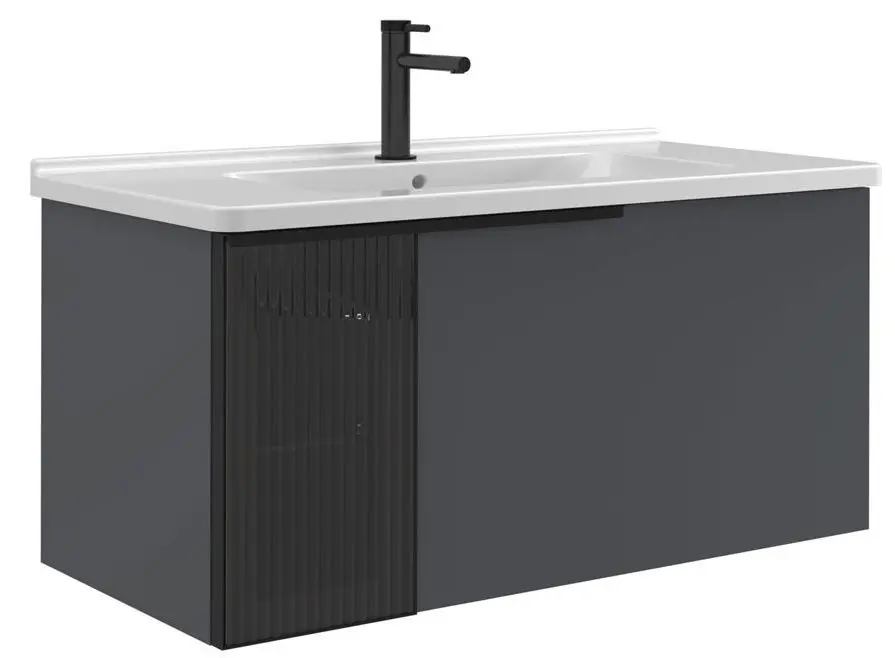 Set dulap cu lavoar Orka Pure 80 (Anthracite)