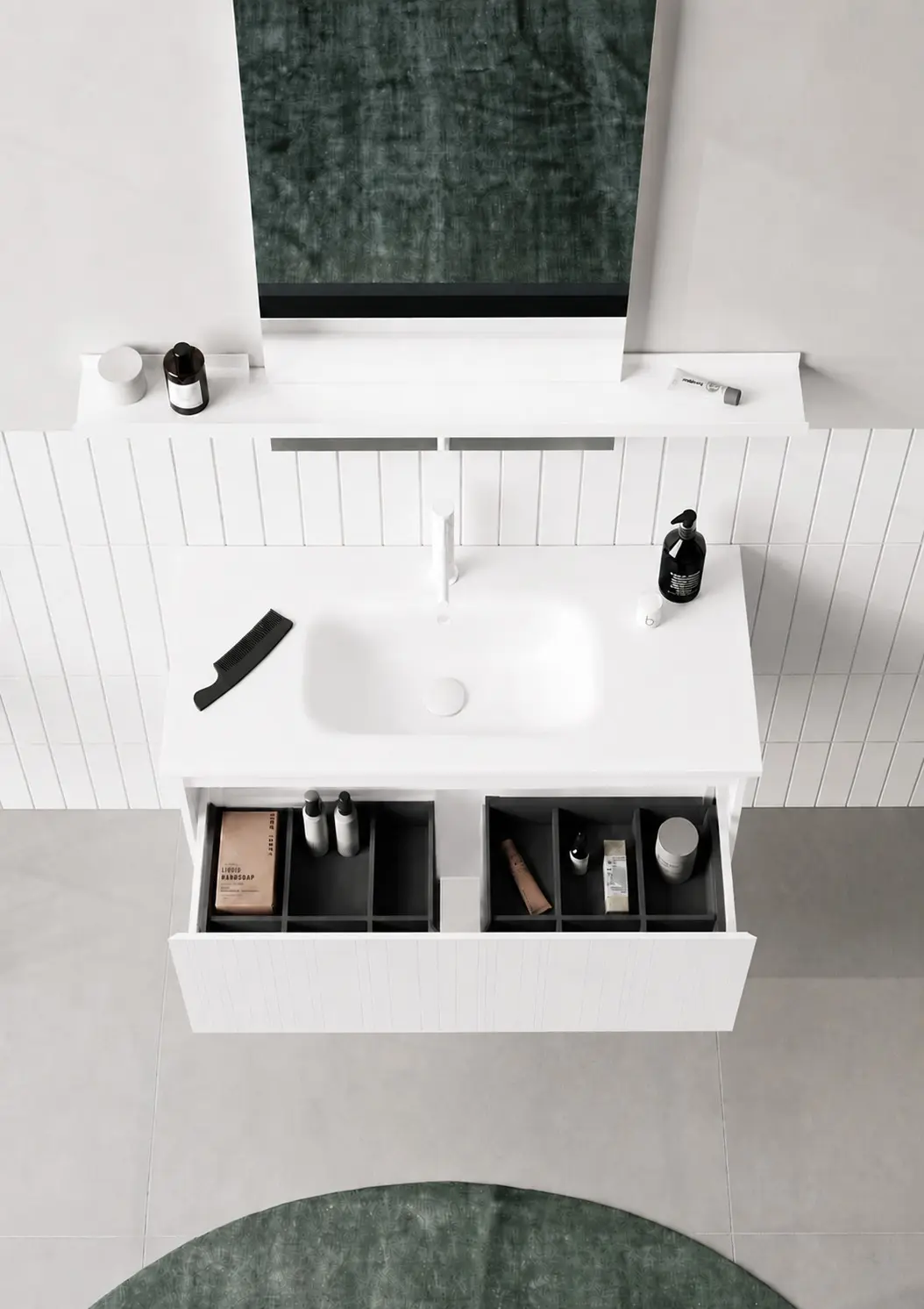 Set dulap cu lavoar Orka Salina 100 (White) - 5