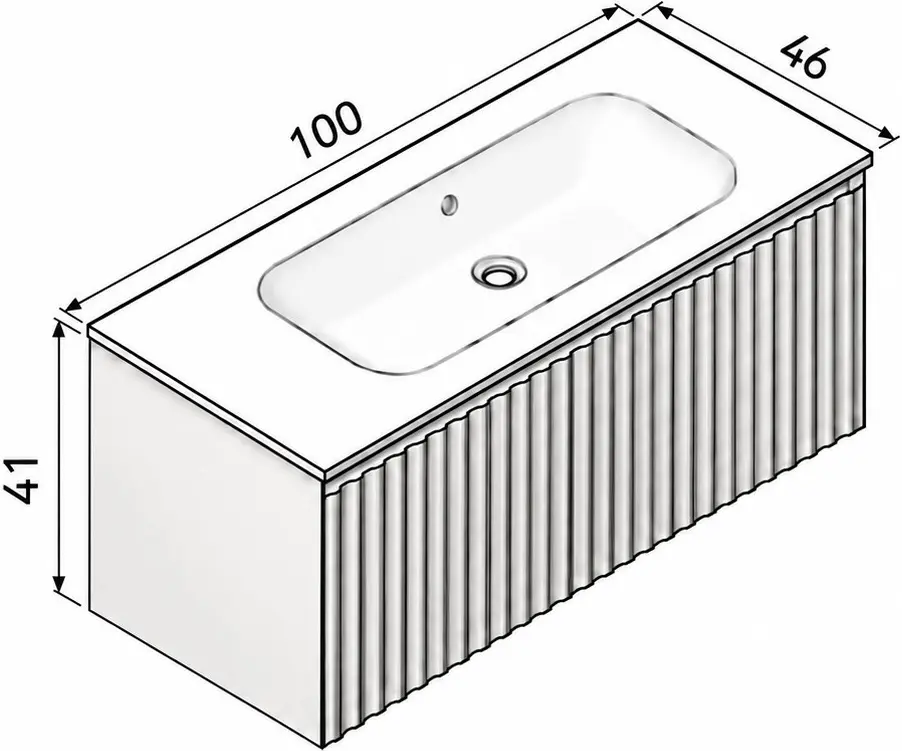 Set dulap cu lavoar Orka Salina 100 (White) - 7