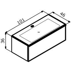 Set dulap cu lavoar Orka Urban 101 (Black) Thumb