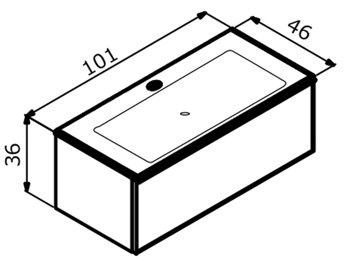 Set dulap cu lavoar Orka Urban 101 (Black)