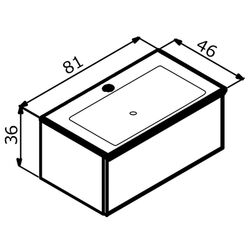Set dulap cu lavoar Orka Urban 81 (Black) Thumb