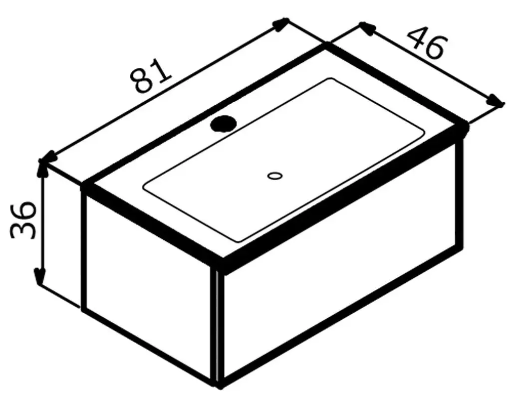 Set dulap cu lavoar Orka Urban 81 (Black)
