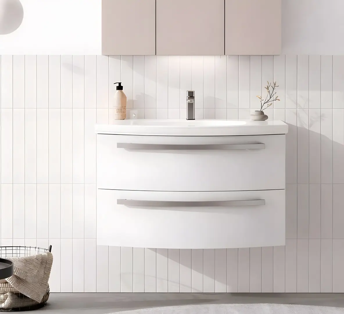 Набор тумбы с раковиной Orka Urla 70 (White)