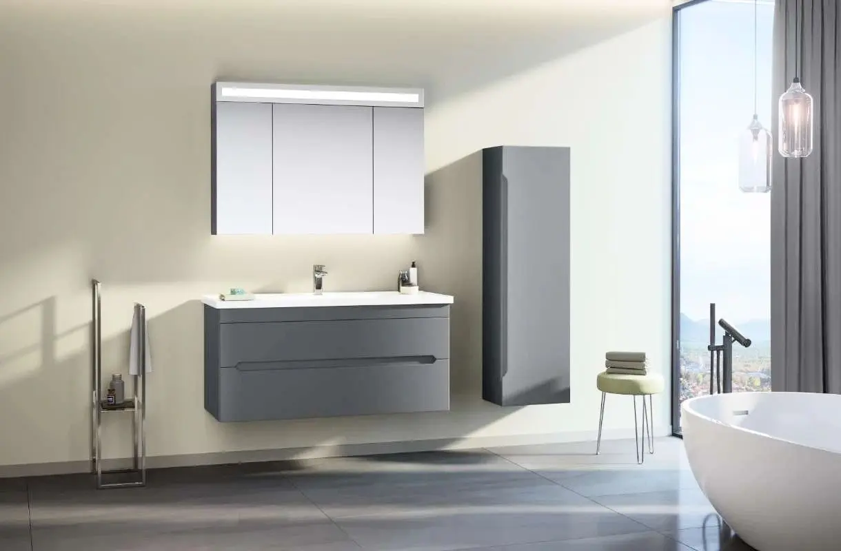 Set dulap cu lavoar Orka Varna 120 (Grey Matt)