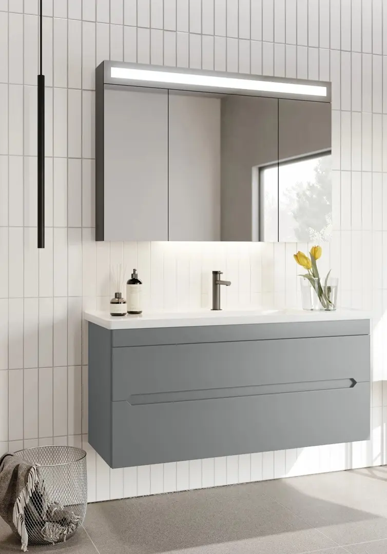 Set dulap cu lavoar Orka Varna 80 (Matt Grey)