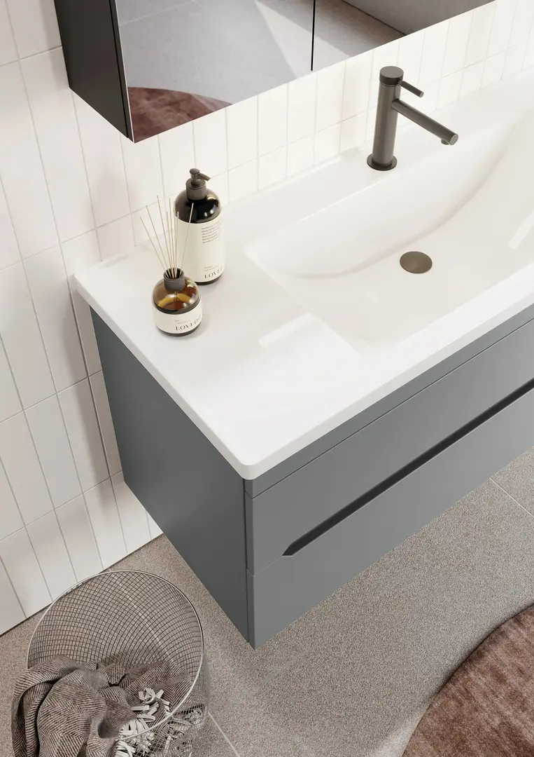 Set dulap cu lavoar Orka Varna 80 (Matt Grey)