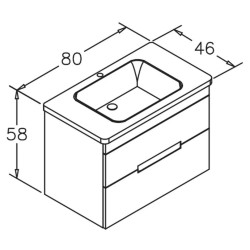 Set dulap cu lavoar Orka Varna 80 (Matt Grey) Thumb