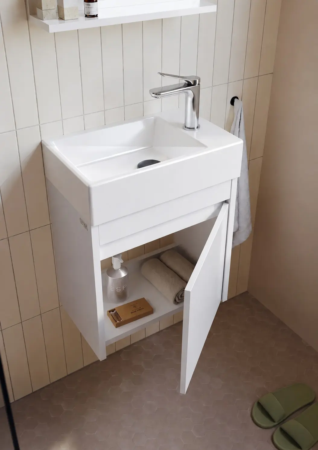 Набор тумбы с раковиной Orka Yedisu 45 (White) - 2