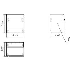 Set dulap cu lavoar RJ Atlas RJFU005-10OK (Oak) Thumb
