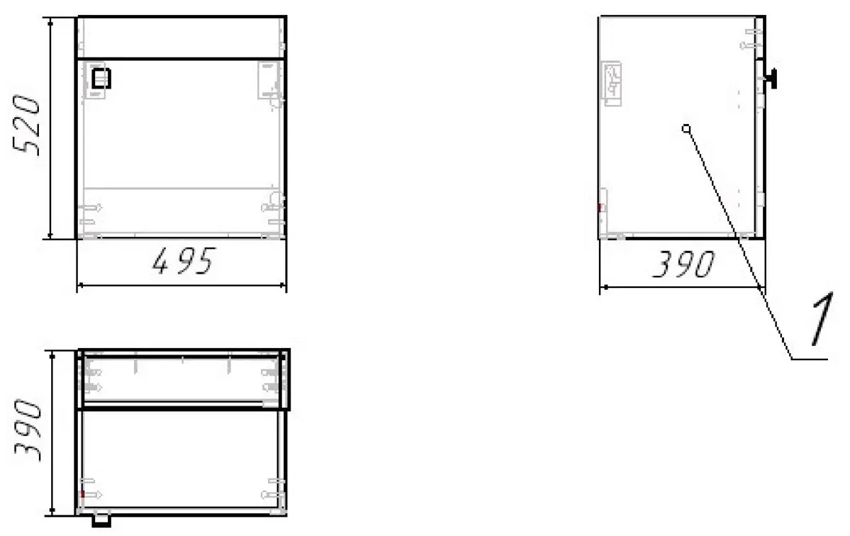 Set dulap cu lavoar RJ Atlas RJFU005-10OK (Oak) - 4