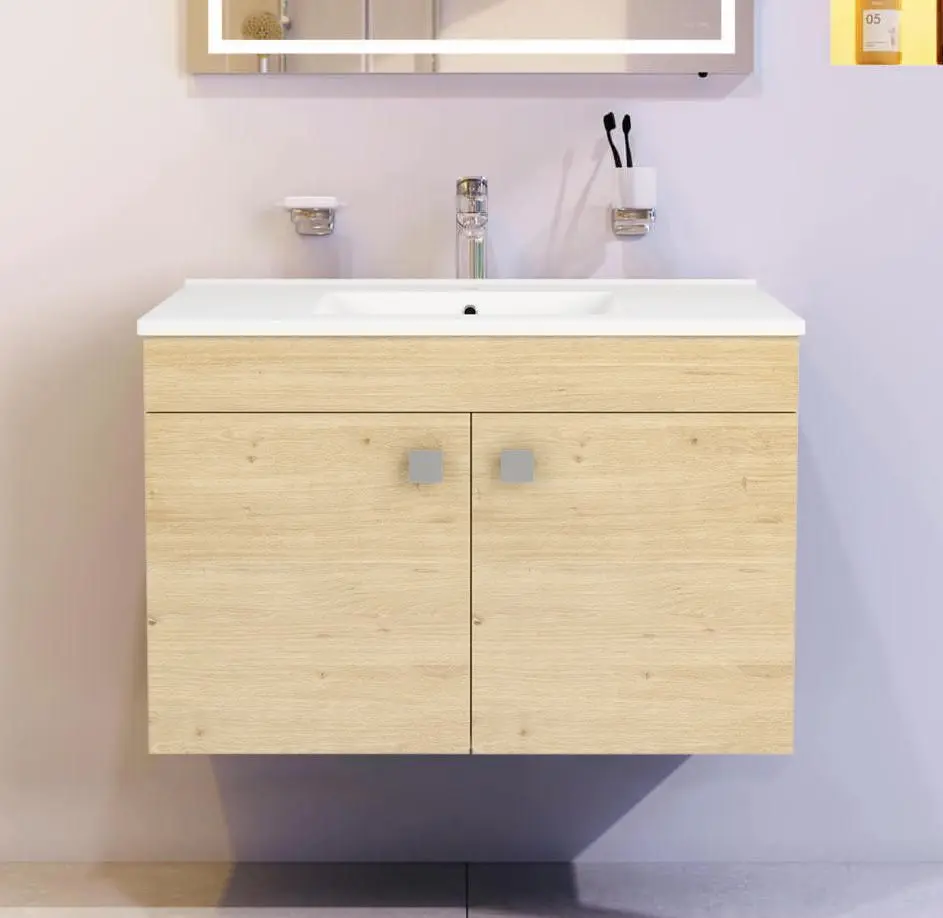 Set dulap cu lavoar RJ Atlas RJFU005-12OK (Oak)