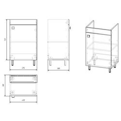Набор тумбы с раковиной RJ Atlas RJFU005-13OK (Light Oak) Thumb