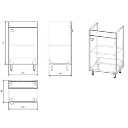Set dulap cu lavoar RJ Atlas RJFU005-13WH (White) Thumb