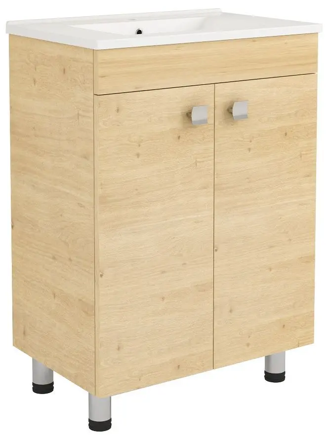Set dulap cu lavoar RJ Atlas RJFU005-14OK (Oak) - 2