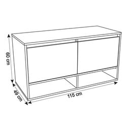 Set dulap cu lavoar Sanelit 63.01 Eclipse 1200x500/Naomi 455x455 (White/Black) Thumb