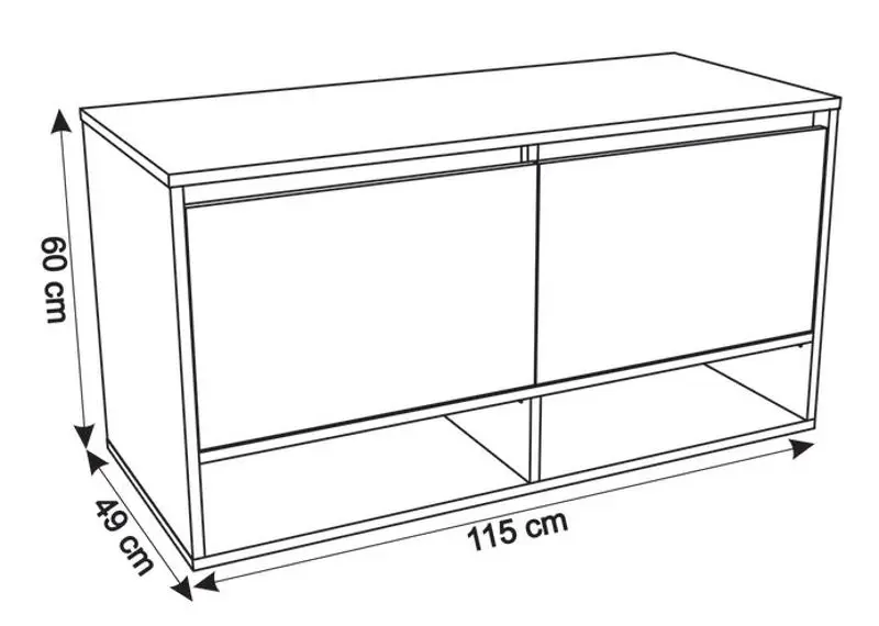 Set dulap cu lavoar Sanelit 63.01 Eclipse 1200x500/Naomi 455x455 (White/Black) - 2