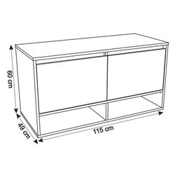 Set dulap cu lavoar Sanelit 63.01 Spirit 1200x500/Naomi 455x455 (Graphite/Wood) Thumb