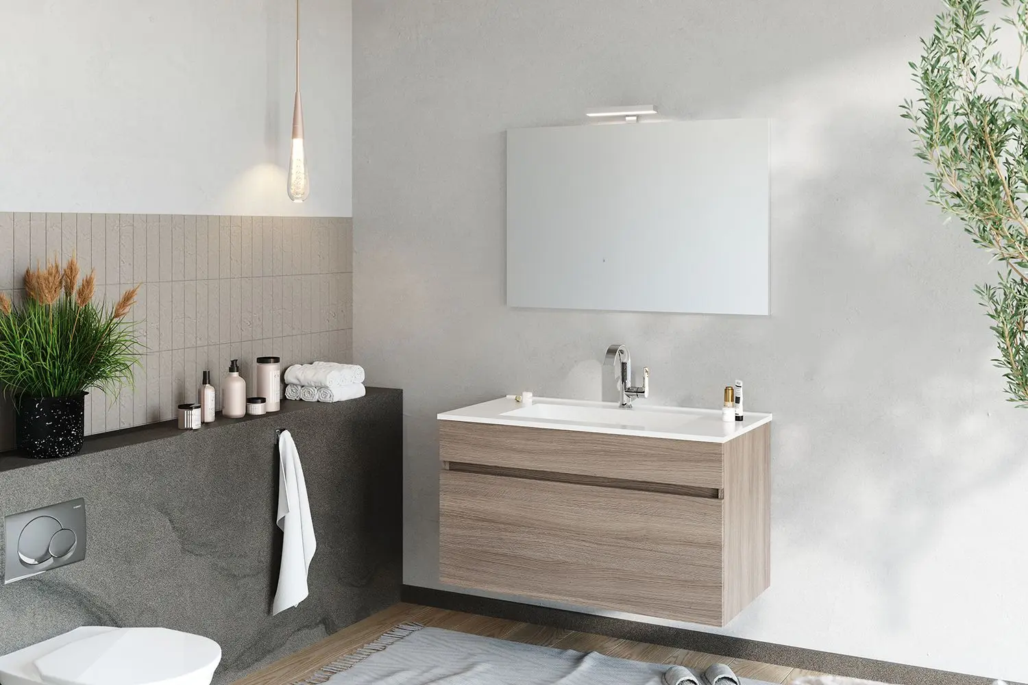 Dulap sub lavoar Savini Due Bogota 600 (Smoke Oak)